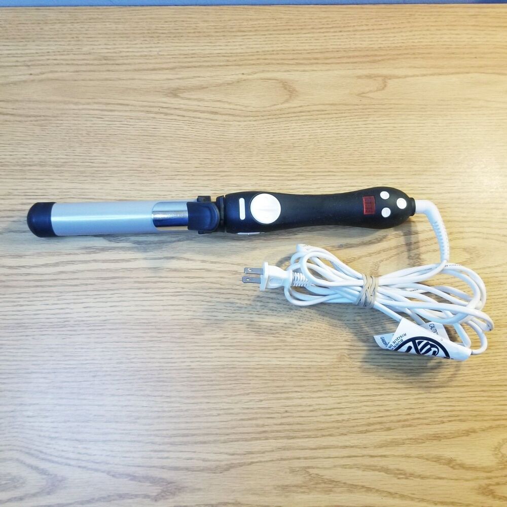 Beachwaver S1.25 Ceramic Rotating Curling Hot Iron Dual Voltage Silver Black